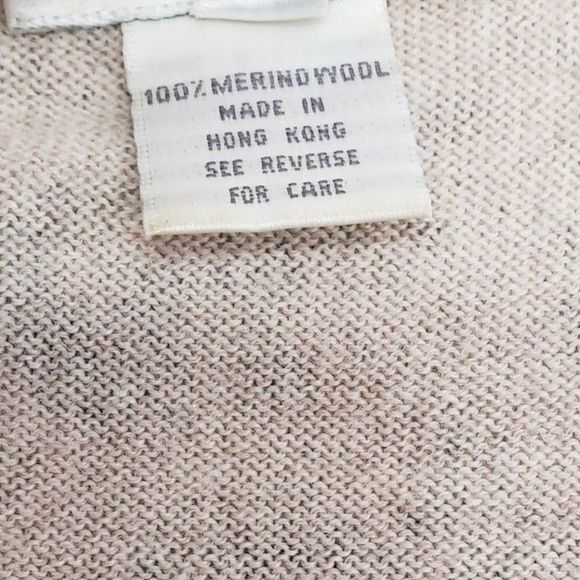 Oscar by Oscar de la Renta 100% Merino Wool Medium V-neck Soft Sweater Top - Picture 4 of 8